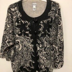 Black & White Print Sweater